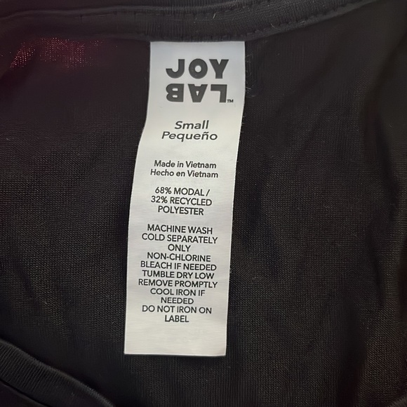 JoyLab Tie-Front Black Tee - Picture 2 of 6